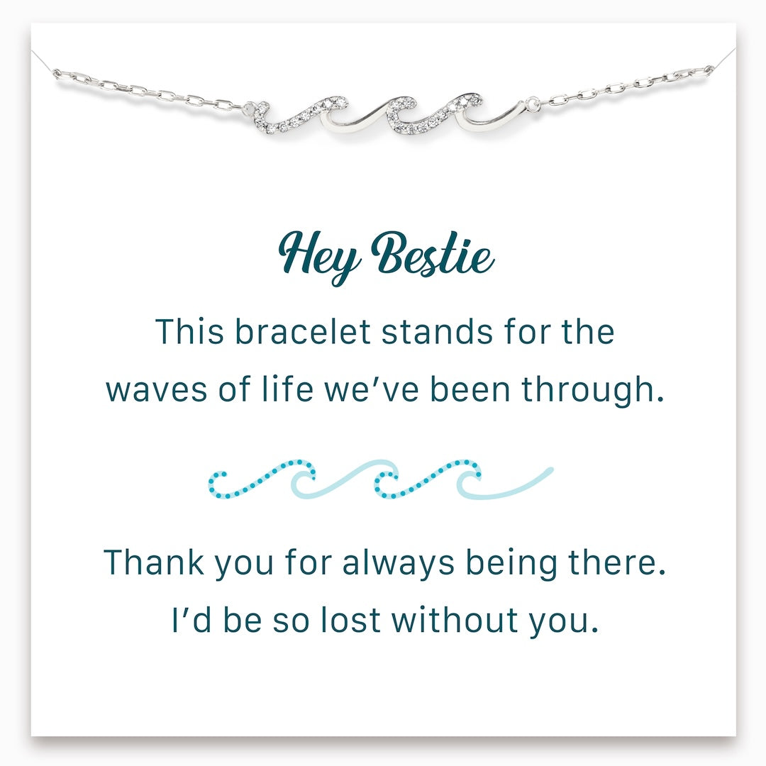 Best Friend Gifts-I'd Be So Lost Without You Triple Wave Friendship Matching Bracelet