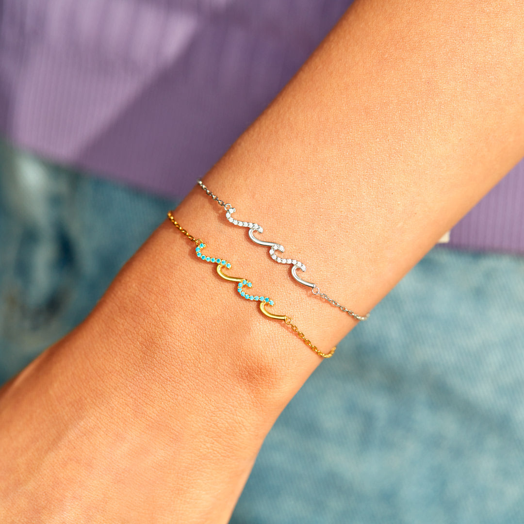 Best Friend Gifts-I'd Be So Lost Without You Triple Wave Friendship Matching Bracelet