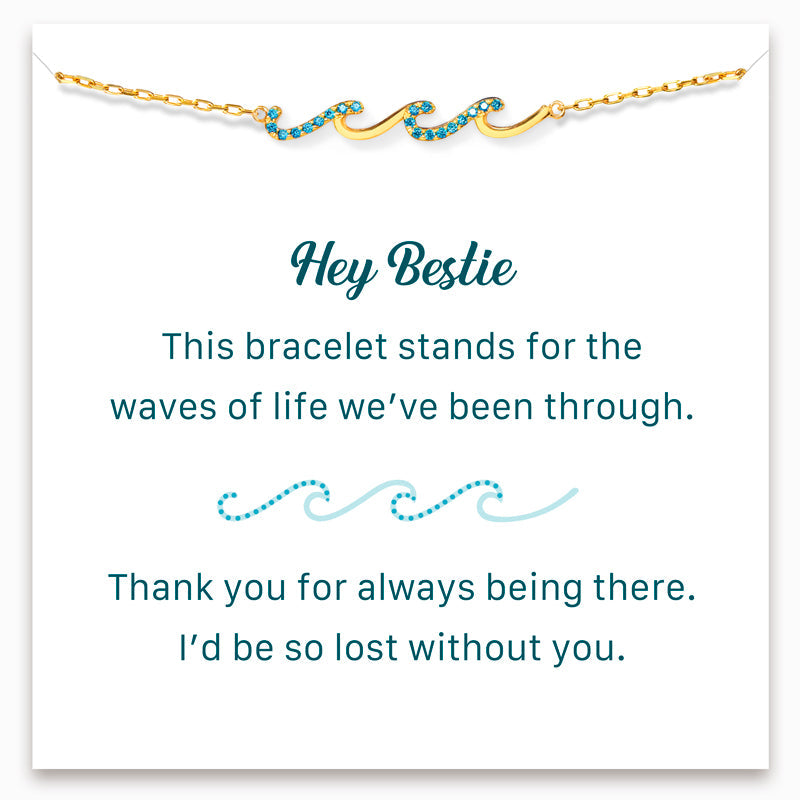 Best Friend Gifts-I'd Be So Lost Without You Triple Wave Friendship Matching Bracelet
