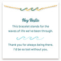 Best Friend Gifts-I'd Be So Lost Without You Triple Wave Friendship Matching Bracelet