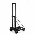 Folding Hand Truck 75kg, 4-Wheel Luggage & Sack Trolley, Lightweight Alloy with 2 Elastic Ropes for Shopping, Moving, Travel
